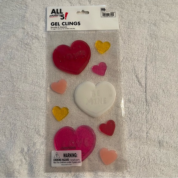Window Gel Cling Valentines Day Be Mine XOXO Love Reuseable Decor Teacher Supply - Picture 1 of 7